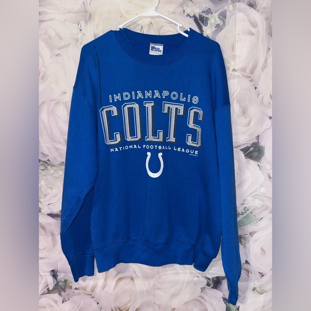 Vintage NFL Indianapolis Colts Pullover Sweatshirt Mens Large Made in USA​​